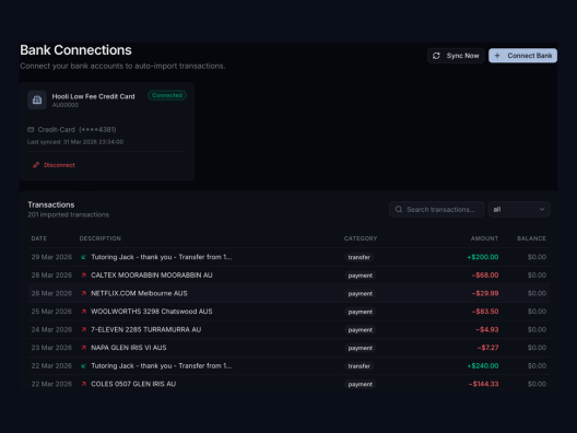 Bank Feed Integration